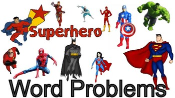 Preview of Superhero Multiplication Double Digit Word Problem Slides