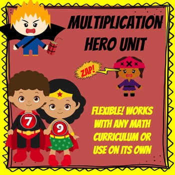 Preview of Superhero Multiplication Hero Unit