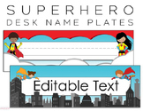 Superhero Name Plates / Tags ***Editable***