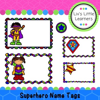 Superhero Name s Labels By Liv S Little Learners Tpt