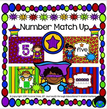 Superhero Number Match Up by JourneyED through Educational Transformations