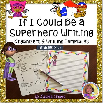 Preview of Superhero Organizers & Writing #digitalearning