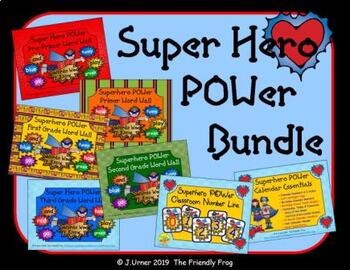 Preview of Superhero POWer Classroom Decor Bundle