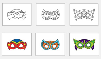 Simple super hero masks with printable template - The Craft Train