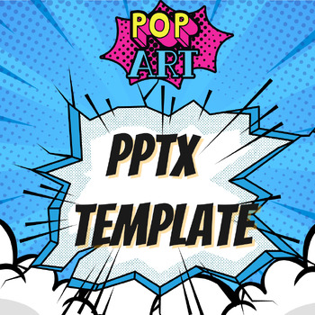 Preview of Superhero Pop Art Comic style Template | Editable Themed presentation | PPTX