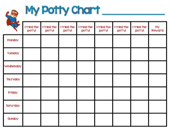 Potty Training Chart: Superhero by Early Childhood Resource Center