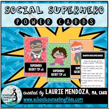 Preview of Superhero Power Cards for Social-Emotional Skills