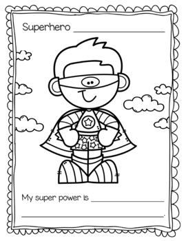 Preview of Superhero Power to Choose coloring page
