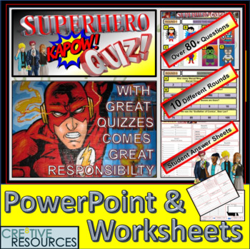 Preview of Superhero PowerPoint Quiz