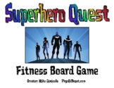 Superhero Quest Lifesize Fitness Board Game for PE - Kid a