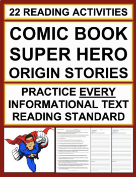 Preview of Superhero Reading Activities: Comic Book Nonfiction Reading Passages