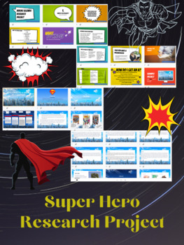 Preview of Superhero Research Project - Distance learning friendly