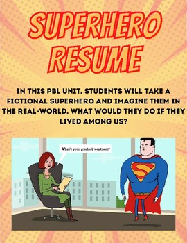 Preview of Superhero Resume Project - RESEARCH & CAREER EXPLORATION