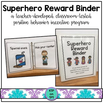 Preview of Superhero Reward Binder (Positive Behavior Incentive Program)