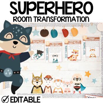 Preview of Superhero Room Transformation, Bulletin Board, Classroom Decor, Posters