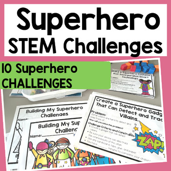 Preview of Fun Summer School Activities Superhero STEM & STEAM Activities for Summer STEM