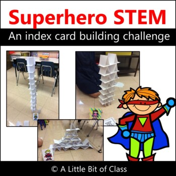 Preview of Superhero STEM Index Card Challenge 