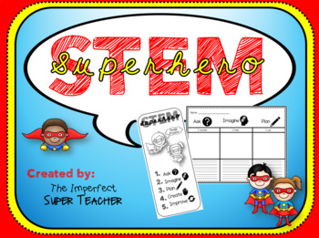 Preview of Superhero STEM: Journal, Bookmarks, Design Process