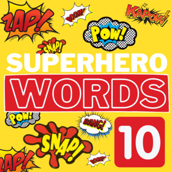 Preview of Superhero Sayings 10 Accent Words ⚡