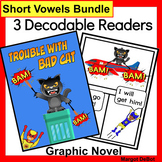 Short Vowels Decodable Reader Bundle with Superheros: The 