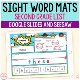 Superhero Sight Word Mats Second Grade - Google Slides & Seesaw