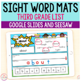 Superhero Sight Word Mats Third Grade - Google Slides & Seesaw