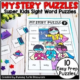 Superhero Sight Word Mystery Puzzles, Kindergarten & 1st g
