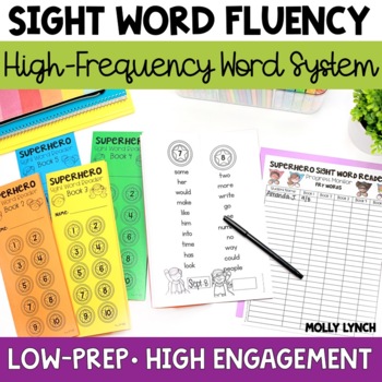 Preview of Sight Word Reader Books | Superhero Sight Word Readers Editable Sight Word Books