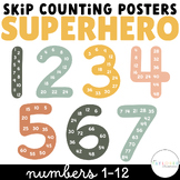 Superhero Skip Counting Posters | Superhero Classroom Decor
