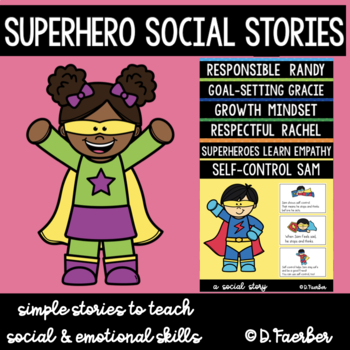 Preview of Superhero Social Stories (Bundle) - Social Emotional Learning Books