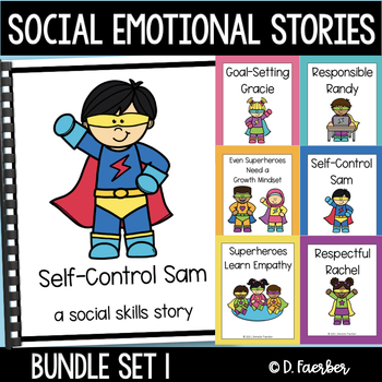 Preview of Superhero Social Emotional Stories Bundle - Stories for SEL, Character Education