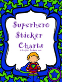 Superhero Sticker Charts - Color and Black and White