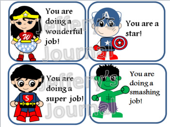 Preview of Superhero Praise Cards/Positive Behavior Certificates