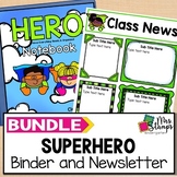 Superhero Student Communication Binder and Editable Newsle