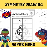 Superhero Symmetry Drawing Activity - Math art