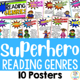 Superhero Theme:  10 Reading Genre Posters (Bulletin Board Set)
