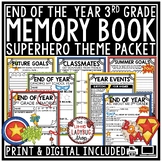 Superhero End of Year Memory Book 3rd Grade Last Week of S