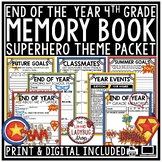 Superhero End of Year Memory Book 4th Grade Last Week of S