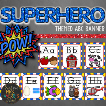 Preview of Superhero Theme ABC Banner