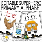Superhero Theme Alphabet Posters Primary Font - Superhero 