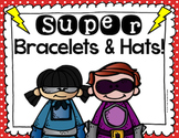 Superhero Theme Bracelets & Hats