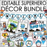 Superhero Theme Classroom Decor/ Editable Superhero Classr
