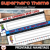 Super Kids Theme Classroom Decor | Name Tags