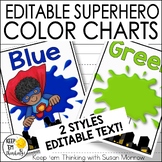 Superhero Theme Color Posters - Superhero Theme Classroom Decor