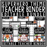 Superhero Theme Decor Teacher Organization Planner Binder 