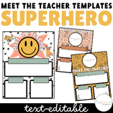 Superhero Theme Meet the Teacher Templates | EDITABLE