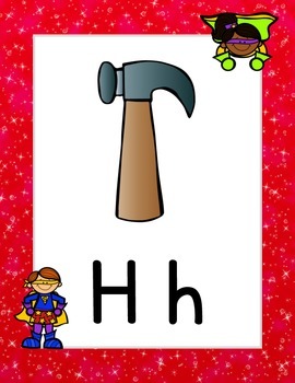Superhero-Themed Alphabet by Mrs Jarvis' Kinder Kamp | TPT