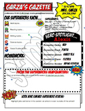 Superhero Themed Classroom Newsletter