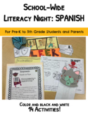 Superhero Themed Literacy Night for the WHOLE school in Spanish