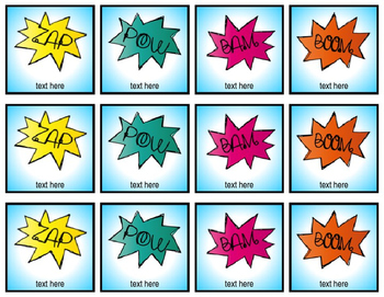 Superhero Themed Name Tags / Labels by Kearson's Classroom | TpT